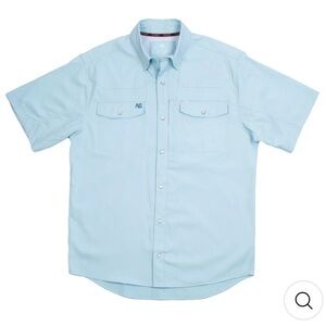 Ag Adriano Goldschmied Men's Light Blue Casual Button Down Shirt